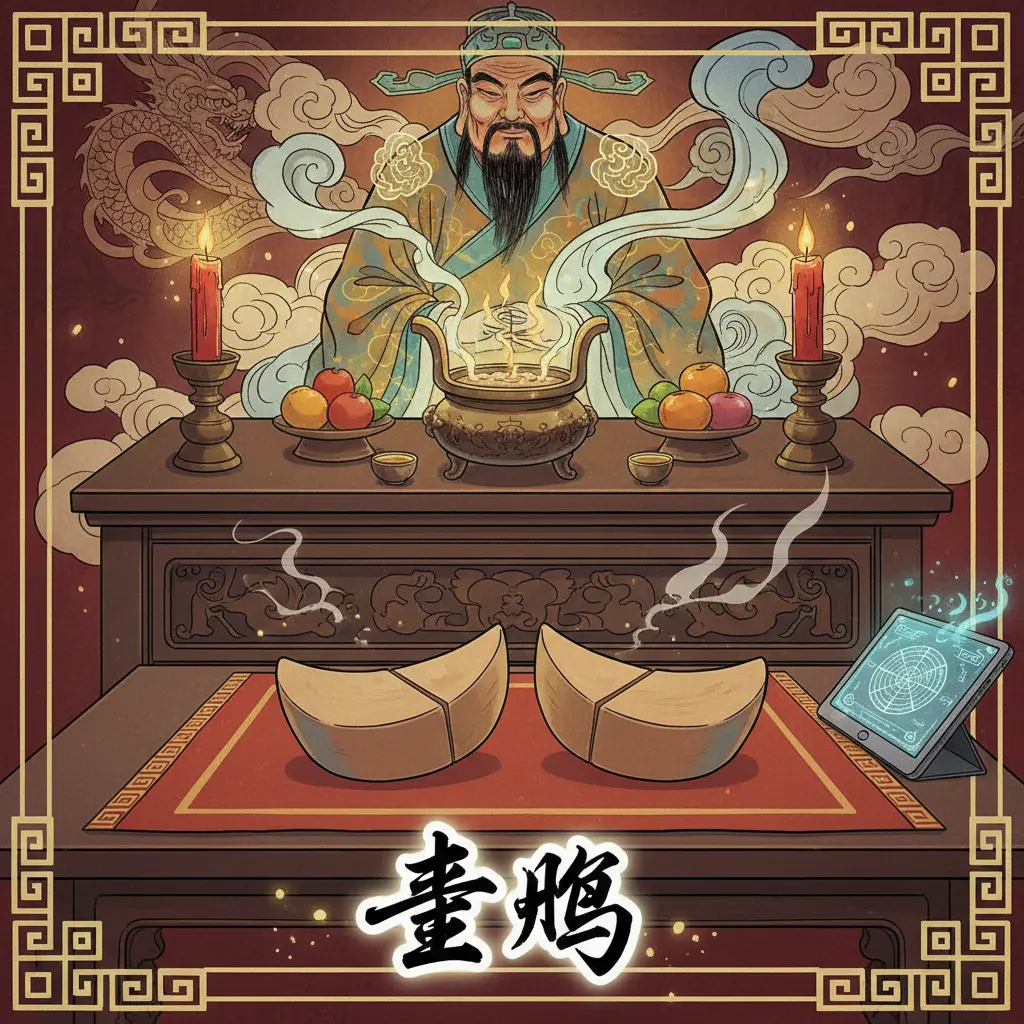 道教問神 - 聖筊