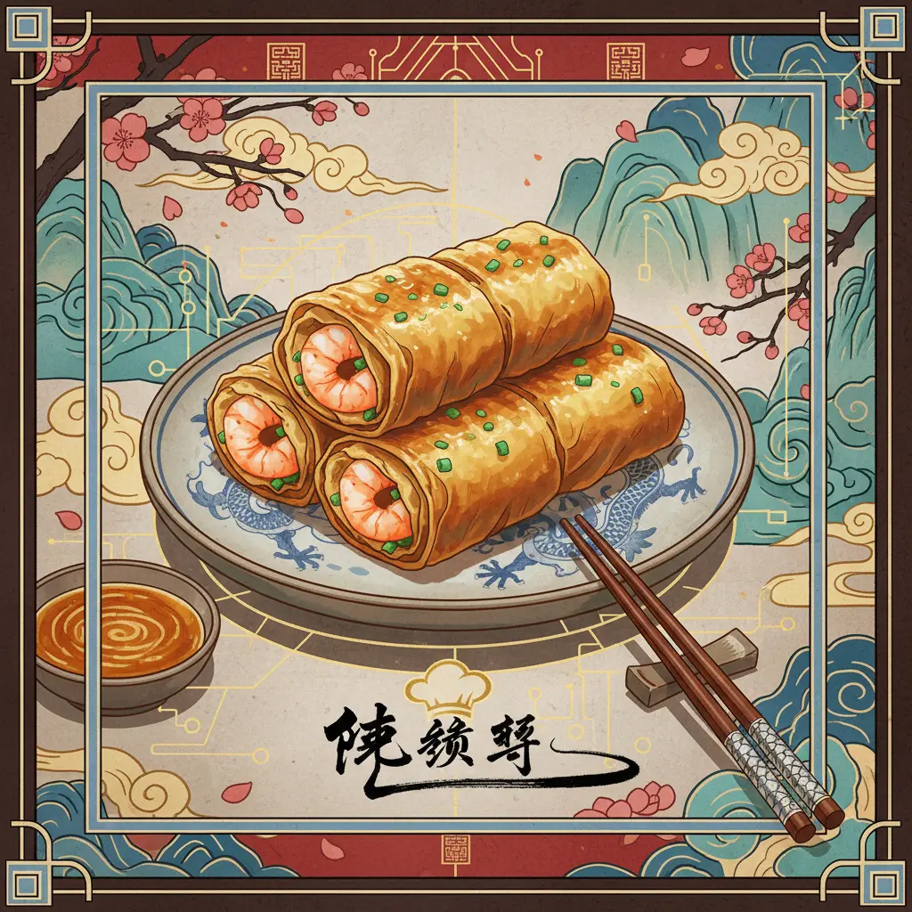 陳師傅 - 香煎鮮蝦腐皮卷